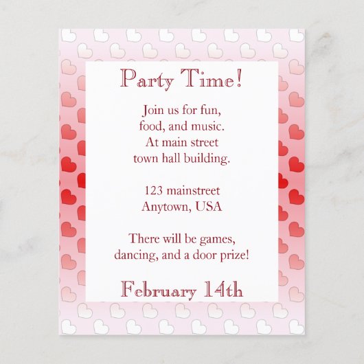 Cinnamon Candy Hearts Red and Pink Flyer (Hinten)