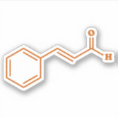 Cinnamon Cinnamaldehyd Molekulare chemische Formel Aufkleber (Vorderseite)