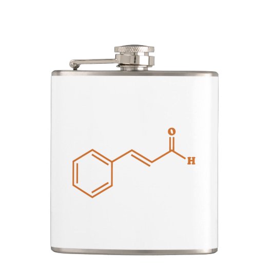 Cinnamon Cinnamaldehyd Molekulare chemische Formel Flachmann (Vorderseite)