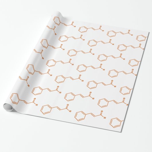Cinnamon Cinnamaldehyd Molekulare chemische Formel Geschenkpapier (Ungerollt)