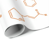 Cinnamon Cinnamaldehyd Molekulare chemische Formel Geschenkpapier (Rolleneckpunkt)