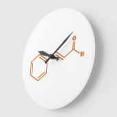 Cinnamon Cinnamaldehyd Molekulare chemische Formel Große Wanduhr (Winkel)