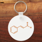Cinnamon Cinnamaldehyd Molekulare chemische Formel Schlüsselanhänger (Vorderseite)