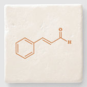 Cinnamon Cinnamaldehyd Molekulare chemische Formel Steinuntersetzer (Vorderseite)