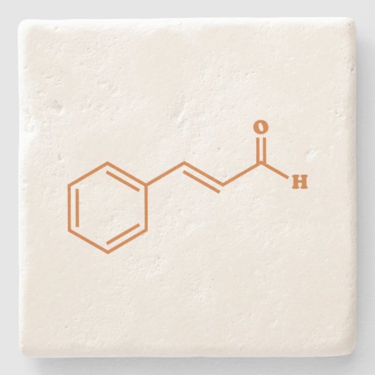 Cinnamon Cinnamaldehyd Molekulare chemische Formel Steinuntersetzer (Vorderseite)