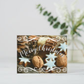 Cinnamon Cookies & Wirbel Weihnachtspostkarte Postkarte (Stehend Vorderseite)