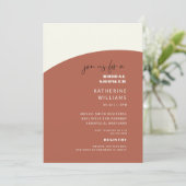 Cinnamon & Cream Fall Geometrisches Brautparty Einladung (Stehend Vorderseite)