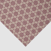 Cinnamon Cream Folk Loop Moderne, dunkle Blüte Seidenpapier (Ausschnitt)