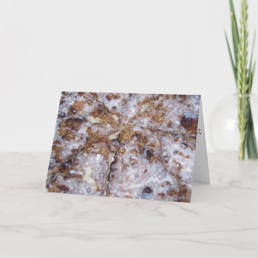 "Cinnamon Dessert Pizza" Geburtskarte Karte (Vorderseite)