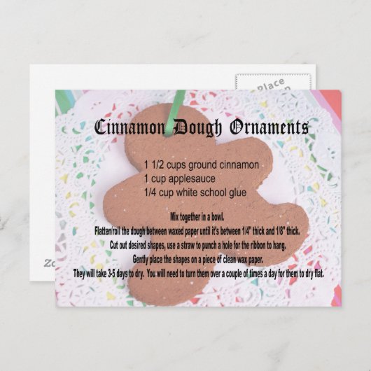 Cinnamon Dough Ornament Postkarte (Vorne/Hinten)