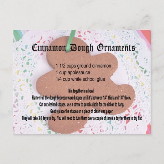 Cinnamon Dough Ornament Postkarte (Vorderseite)