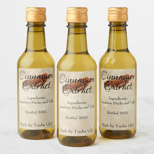 Cinnamon Extract Custom Label Weinetikett (Flaschen)