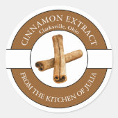 Cinnamon Extract Label Runder Aufkleber (Vorderseite)