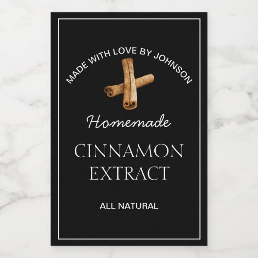 Cinnamon Extract Label Weinetikett (Einzelnes Label)