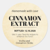 Cinnamon Extract Modern Label Sticker ZEX_001e (Vorderseite)