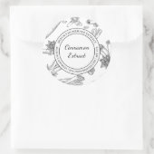 Cinnamon Extract Sketch Modern label Runder Aufkleber (Tasche)