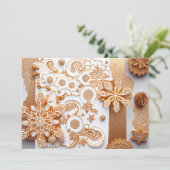 Cinnamon-Gewürz-Lebkuchen-Glitzer Feiertagskarte (Stehend Vorderseite)