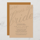 Cinnamon Gewürztypografie Brautparty Modern Einladung (Vorne/Hinten)