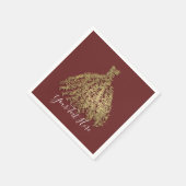 Cinnamon Gold Rustikales botanisches Dress Brautpa Serviette (Ecke)