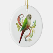 Cinnamon Green Cheek Conture Keramik Ornament (Rechts)