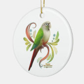 Cinnamon Green Cheek Conture Keramik Ornament (Links)