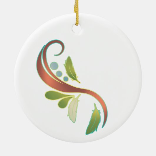 Cinnamon Green Cheek Conture Keramik Ornament (Hinten)
