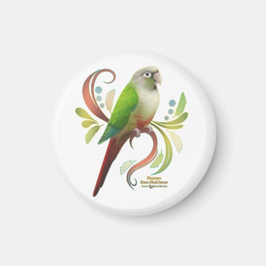 Cinnamon Green Cheek Conture Magnet (Vorne)
