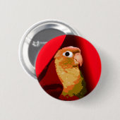 Cinnamon Green Cheek Conure Parakeet Pet Bird Button (Vorne & Hinten)