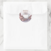 Cinnamon Hazelnut Coffee Runder Aufkleber (Tasche)