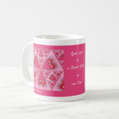 Cinnamon Hearts Abstrakte Tasse (Vorderseite Links)