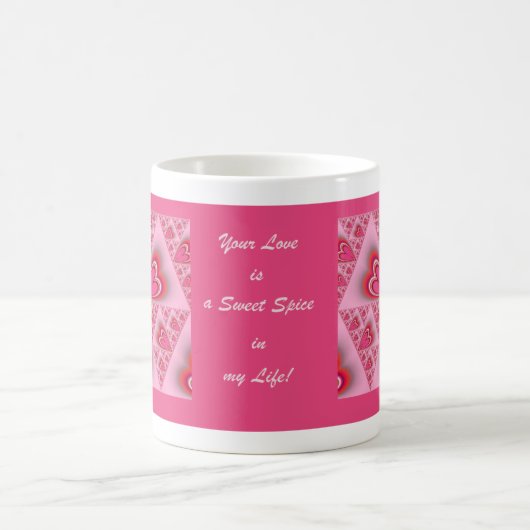 Cinnamon Hearts Abstrakte Tasse (Mittel)