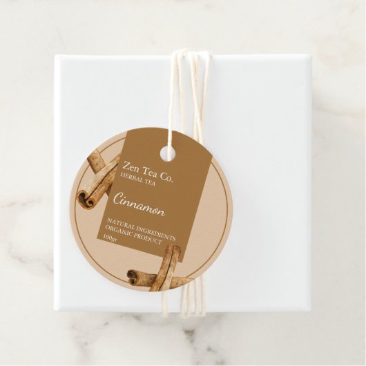 Cinnamon Herbal Tee Business Tag Geschenkanhänger (Beispiel)