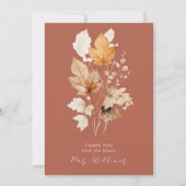 Cinnamon Herbst verlässt Brautparty Vielen Dank Einladung (Vorderseite)