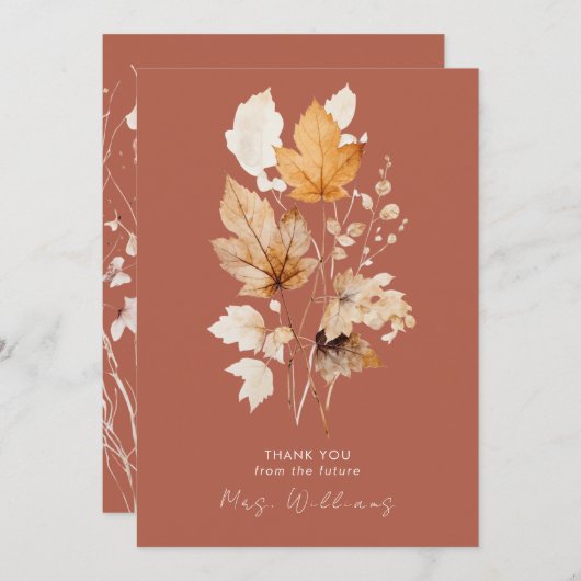 Cinnamon Herbst verlässt Brautparty Vielen Dank Einladung (Vorne/Hinten)