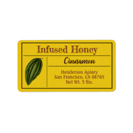Cinnamon Infused Honey Product Adressaufkleber