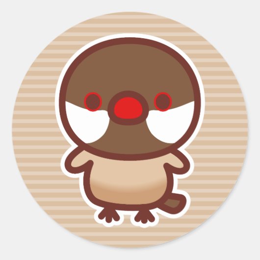 Cinnamon Java Sparrow Runder Aufkleber (Vorderseite)