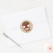 Cinnamon Java Sparrow Runder Aufkleber (Umschlag)