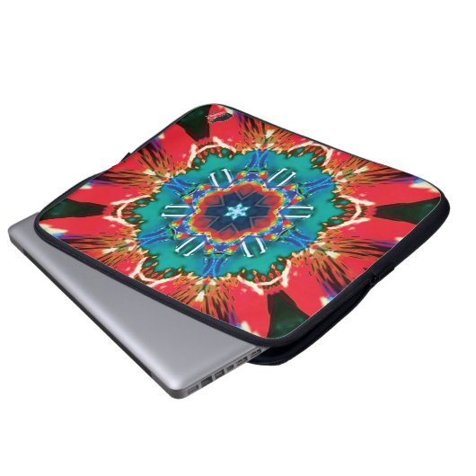 Cinnamon Kaleidoskop Laptopschutzhülle (Vorne Knopf)