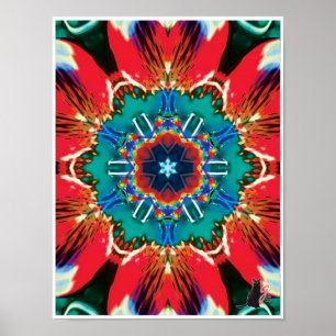 Cinnamon Kinetic Collage Kaleidoscope Poster