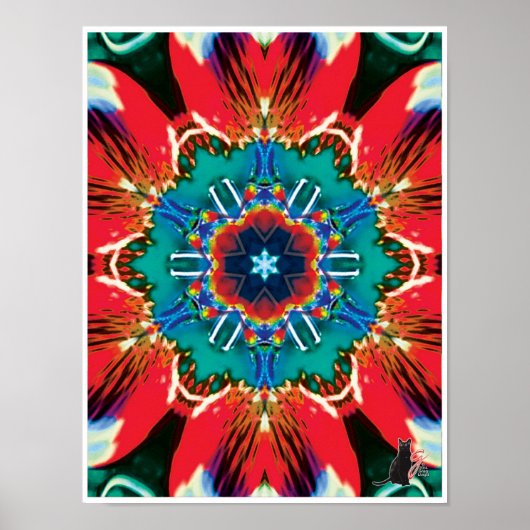 Cinnamon Kinetic Collage Kaleidoscope Poster (Vorne)