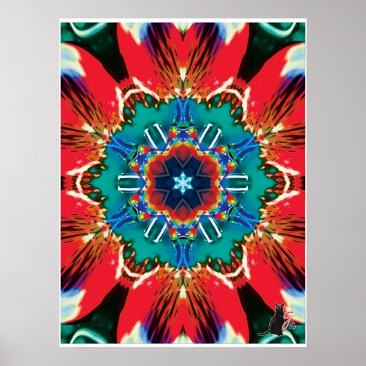 Cinnamon Kinetic Collage Kaleidoscope Poster (Vorne)