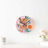 Cinnamon & Orange Cocktail Runde Wanduhr (Zuhause)