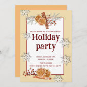 Cinnamon Orange Fun Company Party Einladung (Vorne/Hinten)