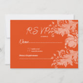 Cinnamon orange white floral lace RSVP Einladung (Vorderseite)