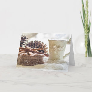 Cinnamon Pinecone & Kaffee Rezept Weihnachtskarte Karte