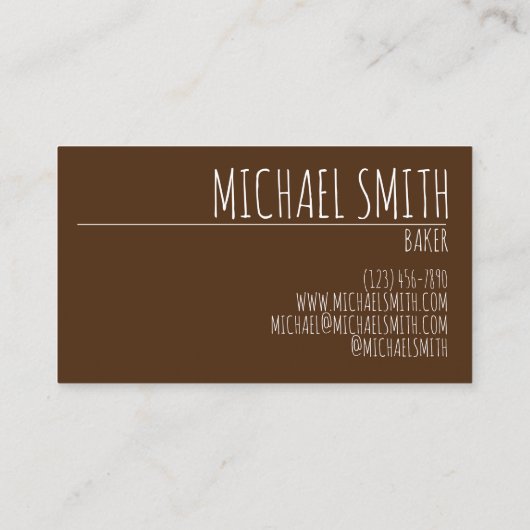 Cinnamon Raisin Brot Bäckerei Breadmaking Baker Visitenkarte (Rückseite)