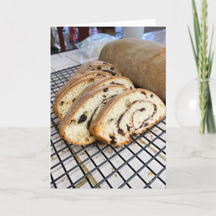 Cinnamon Raisin Brot Dankeskarte