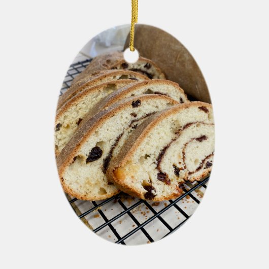Cinnamon Raisin Brot Keramik Ornament (Vorne)
