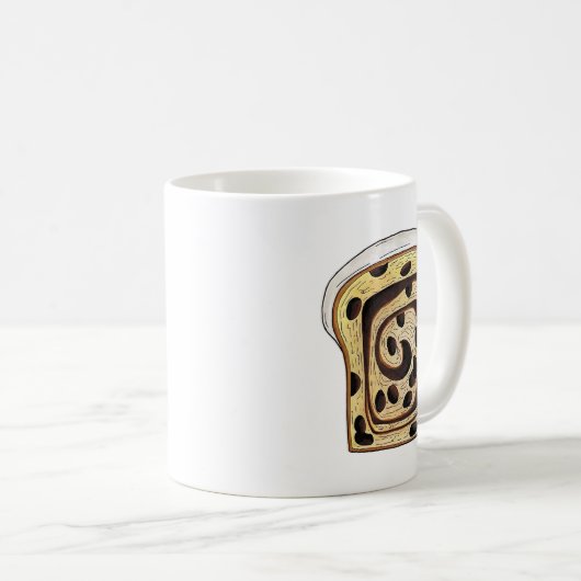 Cinnamon Raisin Brot Loaf Backen Breadmaking Kaffeetasse (VorderseiteRechts)