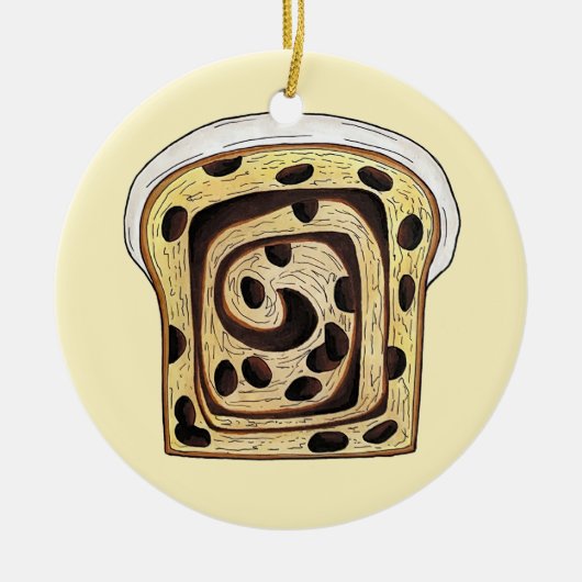 Cinnamon Raisin Brot Loaf Backen Breadmaking Keramik Ornament (Vorne)